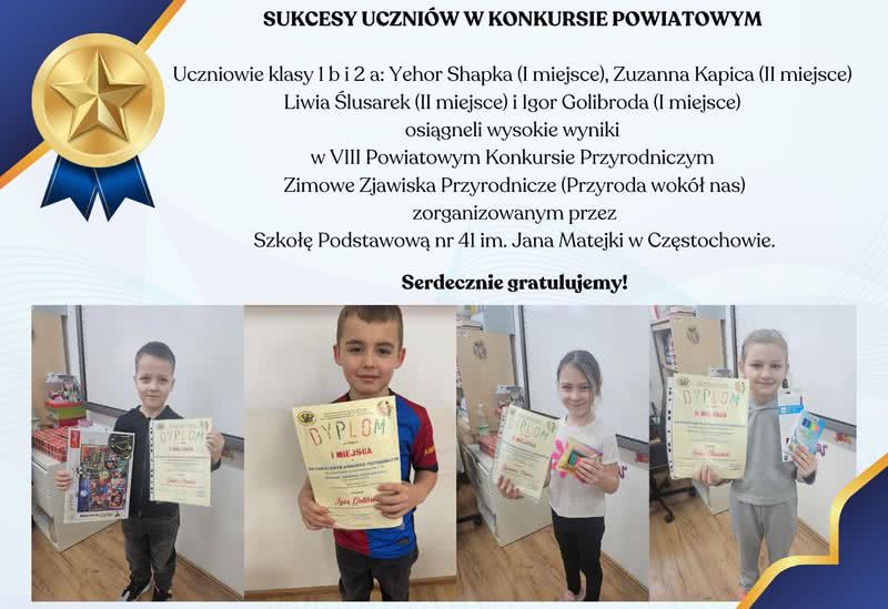 Sukcesy uczniów edukacji wczesnoszkolnej! 